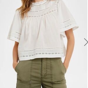 Rails White Eyelet Blouse